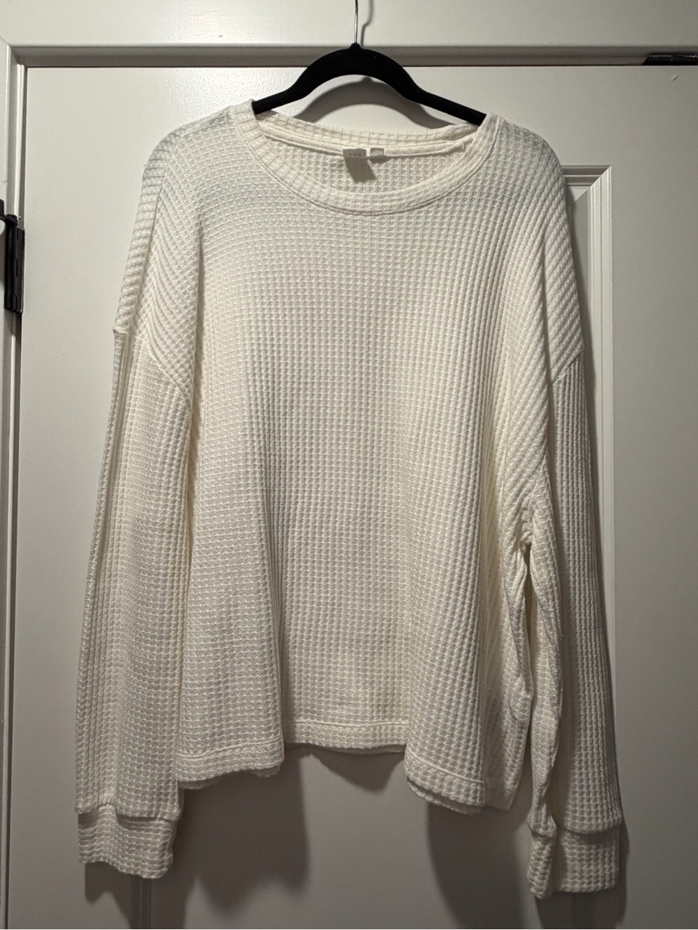 GAP Classic White Waffle-Knit Women's Sweater